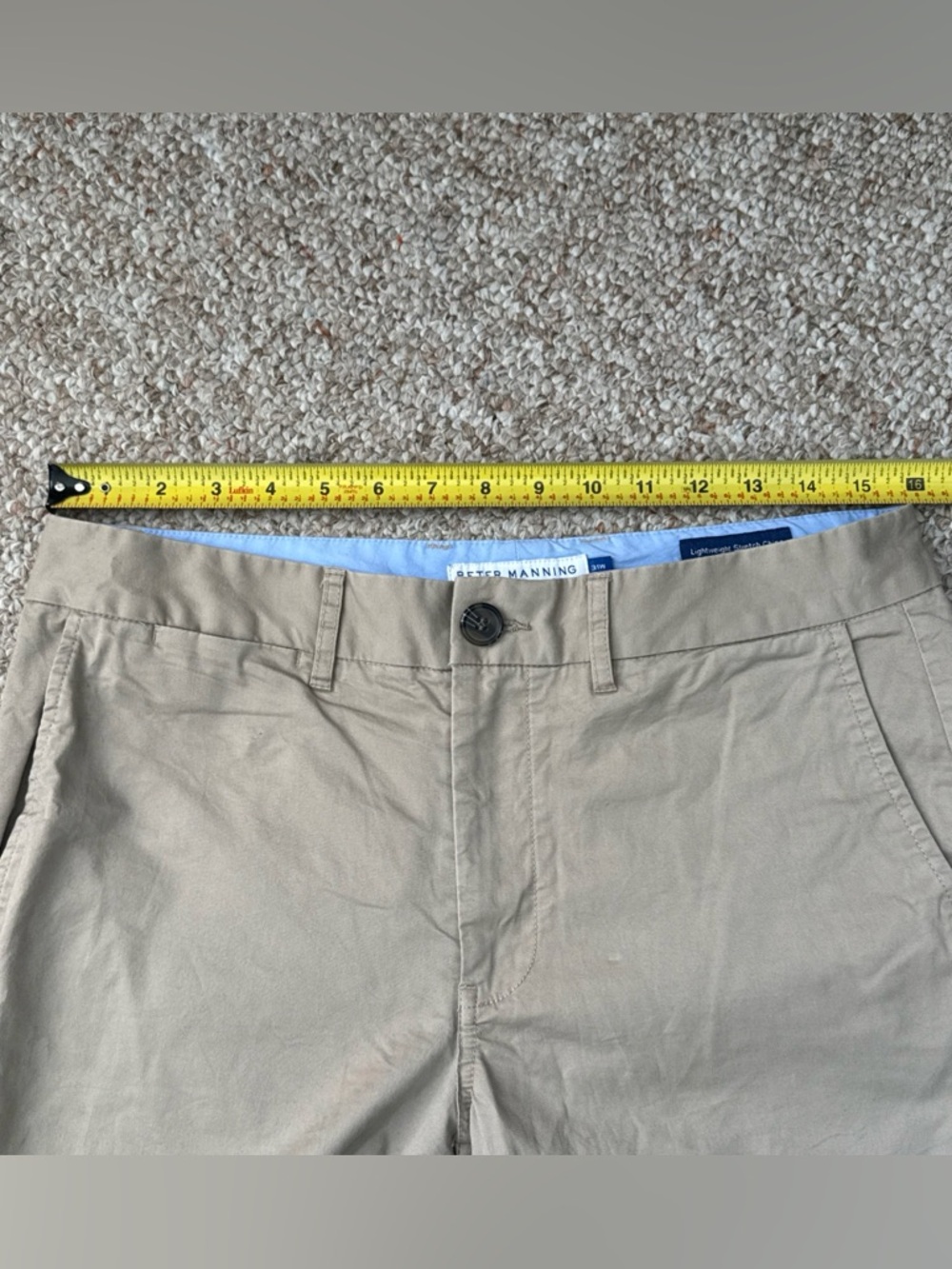 Peter Manning Men’s Lightweight Stretch Khaki Slim Chinos 31x26 - Picture 4 of 9